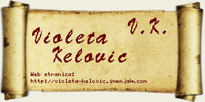 Violeta Kelović vizit kartica